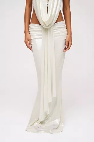 Drape Detail Maxi Skirt