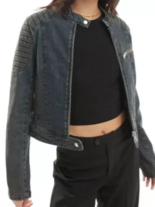 Ride or Die S01 Judith Denim Biker Jacket