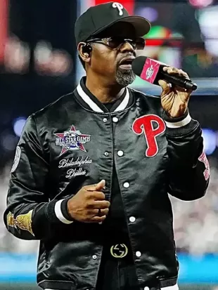 Boyz II Men MLB All-Star Game 2026 Black Satin Jacket