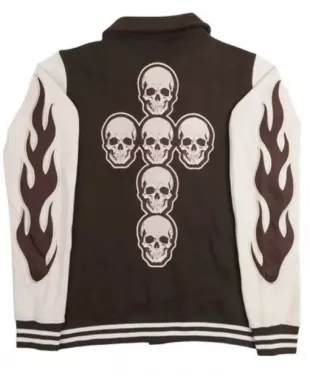 Halloween Skull x Wings Varsity Jacket