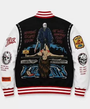 Jason Voorhees x Camp Crystal Lake Varsity Jacket