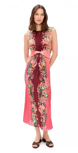 Gwen Dress in Fiori Border Plmt