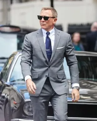 James Bond No Time To Die Grey Suit