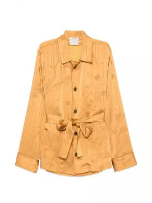 Belted Jacquard Jacket