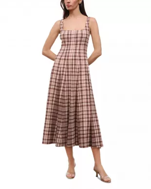 Wells Floral Stitch A-Line Midi Sundress