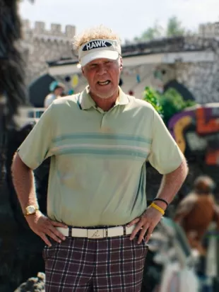 The Hawk S01 Will Ferrell Green Polo Shirt