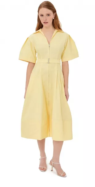 Belted Cotton-blend Shirt Dress