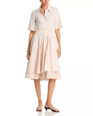 Short Sleeve Belted Dress
