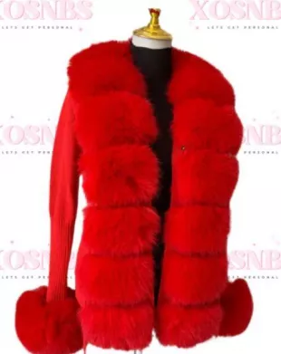 Faux Fur Trim Cardigan & Cuffs