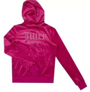 Full Zip Diamante Velour Hoody