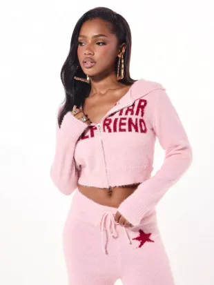 Zip Front Hooded Cardigan