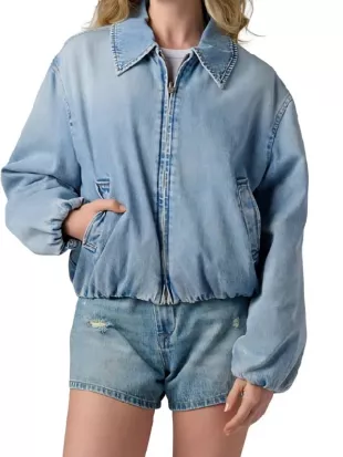 Baylen Out Loud S03 Baylen Dupree Blue Denim Bomber Jacket