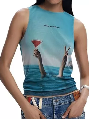 My Daughters Father 2026 Azul Guaita Cocktail Beach Print Tank