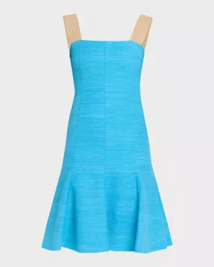 Indian Silk Sleeveless Fit-&-Flare Dress