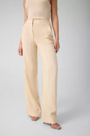 Elastic-waist Pants in Yellow