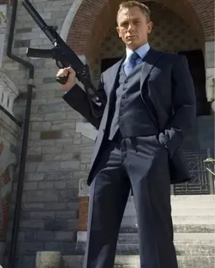 James Bond Casino Royale Navy 3 Piece Suit