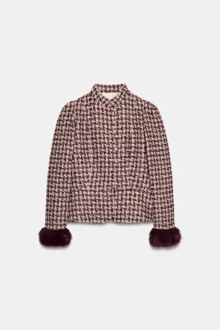 Hairy Cuff Structure Blazer