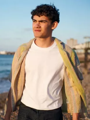 Heartstopper Forever Joe Locke Yellow Crochet Shirt