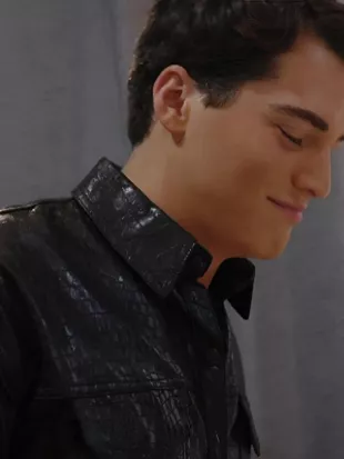 Brooks Marks Next Gen NYC S02 Black Croc Leather Jacket
