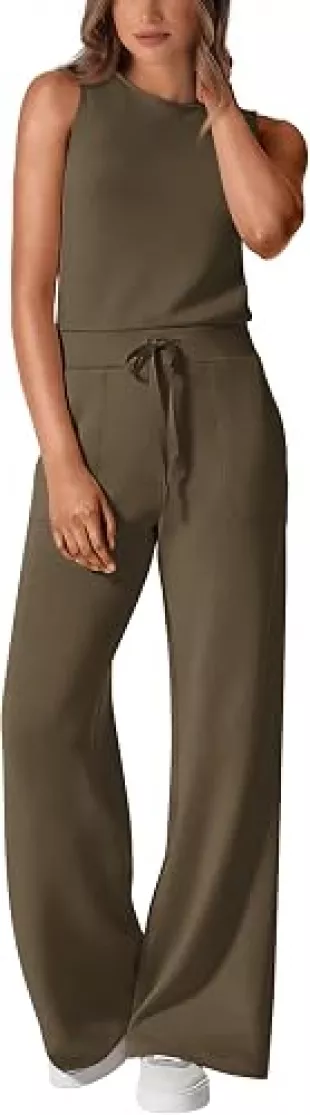 Sleeveless Wide Leg Jumpsuit