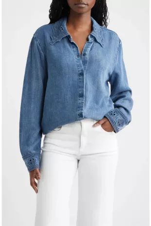 Bethany Shirt in Antique Blue