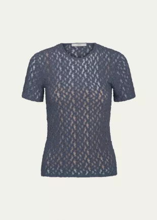 Short-Sleeve Floral Smocked Top