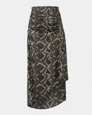 Alessandra Ruched Midi Skirt