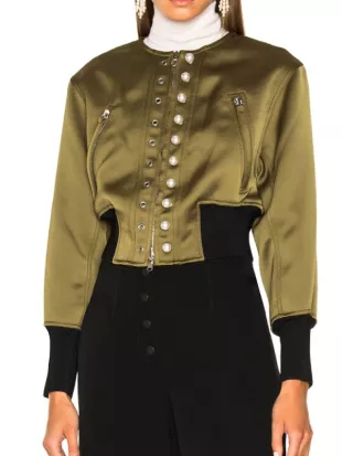 Real Housewives of OC S20 Vicki Gunvalson Green Military Style Jacket