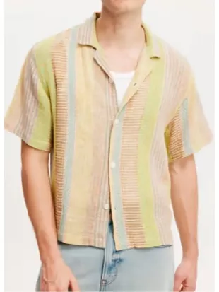 Heartstopper Joe Locke Yellow Stripe Shirt