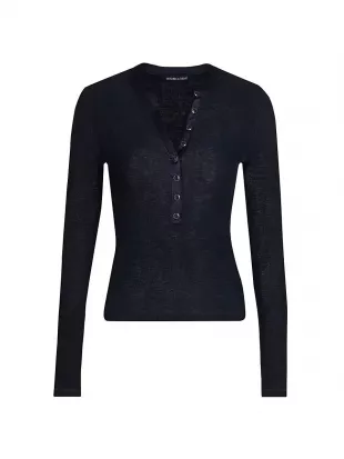 Drexler Ribbed Henley Top