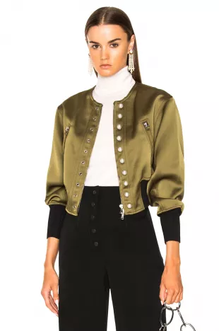 Bomber Jacket with Pearls