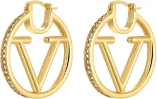 18K Gold Luxury Letter Earrings