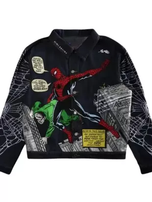 Spider-Man Webs From Concrete Denim Jacket