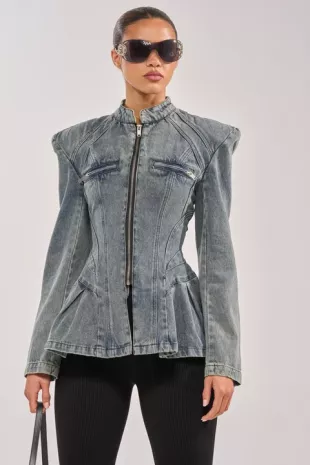 Mallorca Peplum Denim Jacket