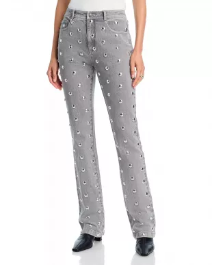 Sammy Studded High-Rise Denim Jeans