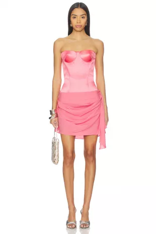 Strapless Cupped Longline Corset Mini Dress