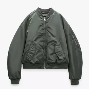 Cozy Minimalist Water and Wind Protection Bomber Jacket