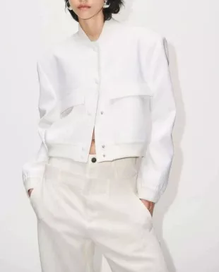 White Bomber Jacket