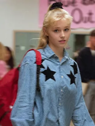 Beverly Hills 90210 S02 Hallway Student Stars Print Shirt