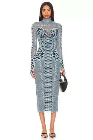 Shailene Dress Aqua Petals