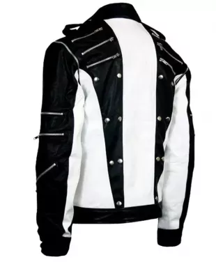 MJ Thriller Black and White Leather Jacket