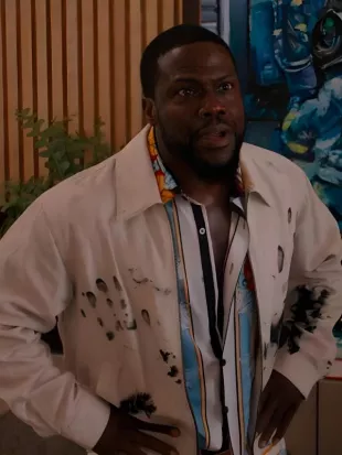 72 Hours 2026 Kevin Hart White Cotton Jacket