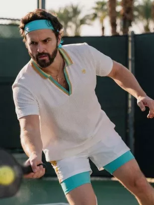 The Dink 2026 Jake Johnson Crochet Polo Shirt