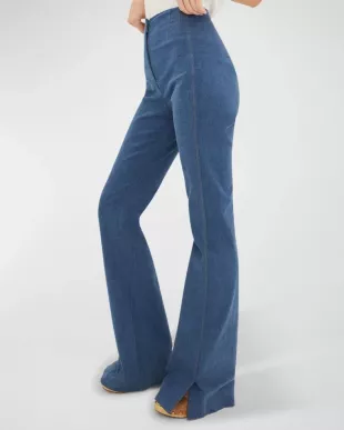 Royce Denim Flared Split Pants