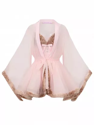 Bambi Princess Fur Chiffon Robe