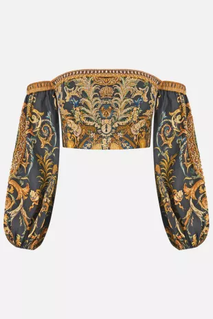 Long Sleeved Corset Crop Top