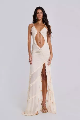 Shop Fatale Maxi Dress In Vanilla