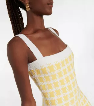 Gingham Tweed Minidress
