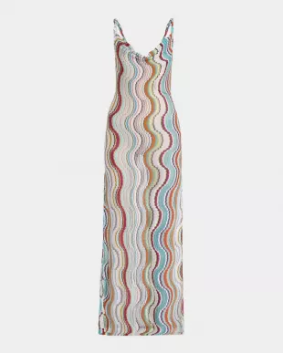 Wave Multicolor Chevron Maxi Dress Coverup