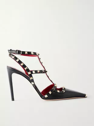 Rockstud Kidskin Pumps 100mm